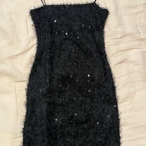 Fashion Nova Black Sequin (comfortable) Mini Dress